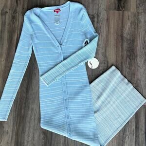 Staud blue and white stripe